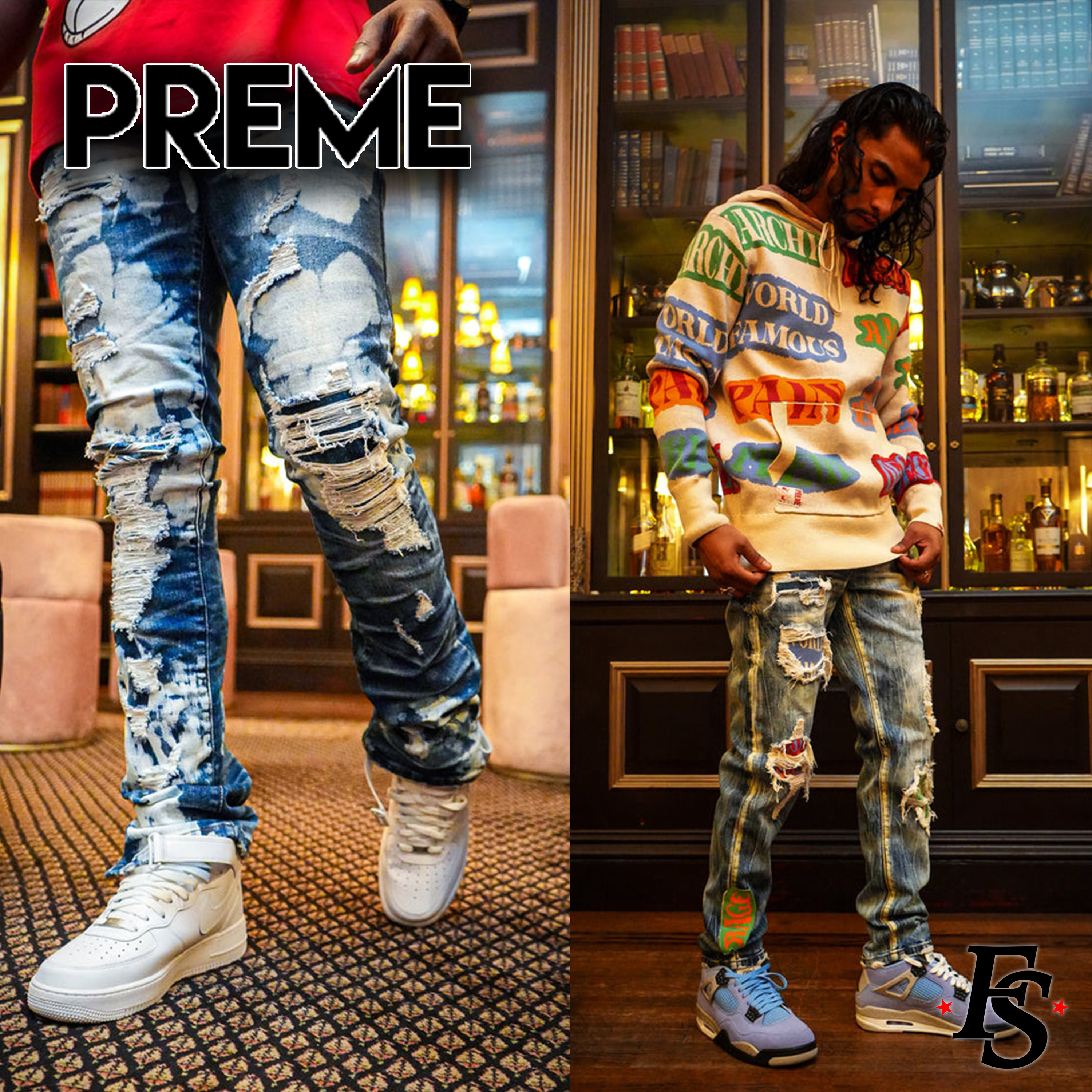 Preme Shorts Indigo w/Red Preme Strap (PR-WB-846) – Fresh Society