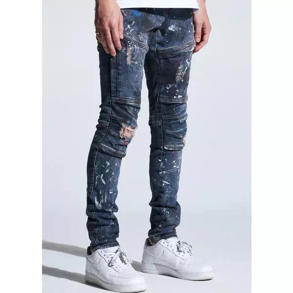 Crysp Denim Kurt Indigo Paint Denim (CRYSPHOL20-124)