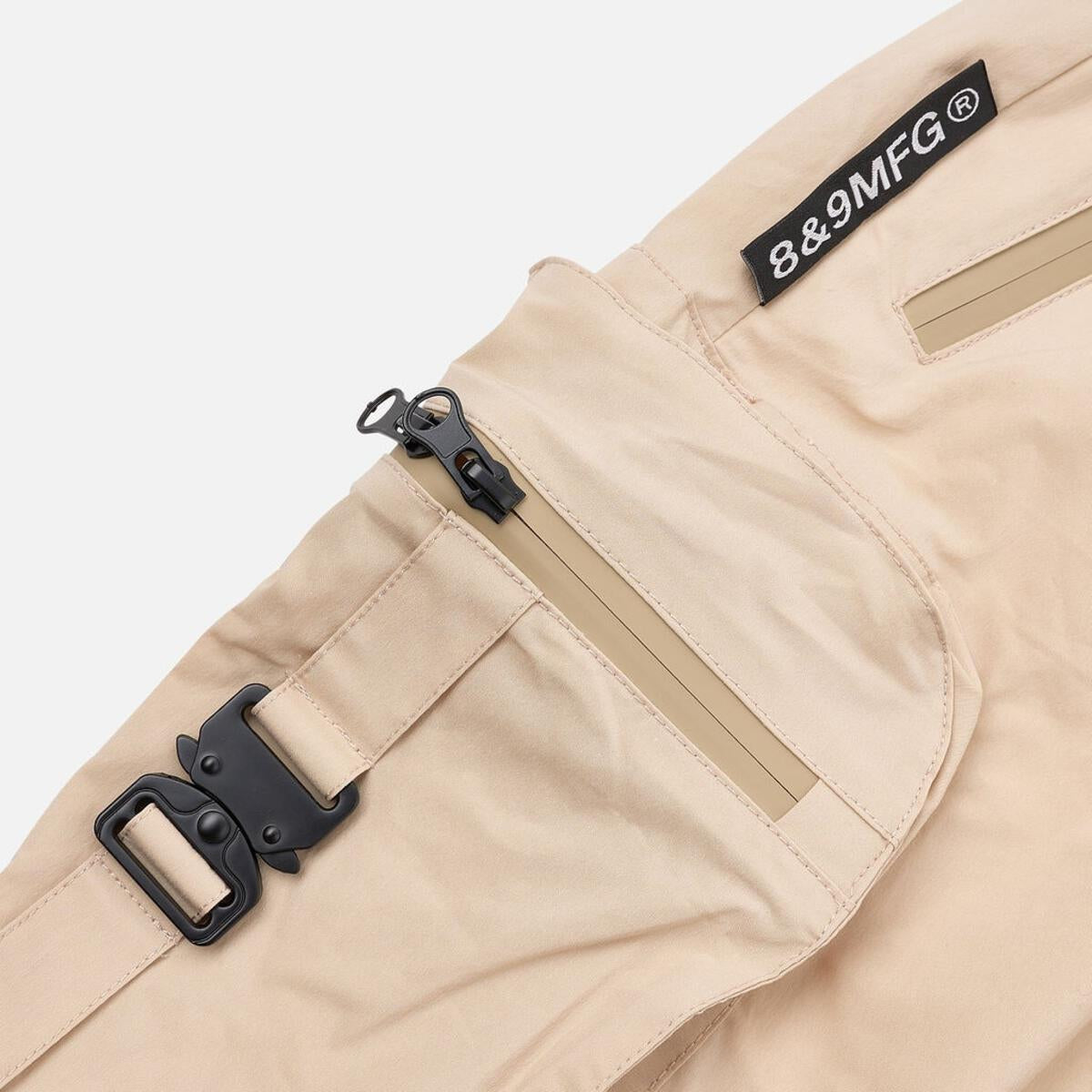 8&9 Cream Combat Nylon Shorts (SHCOMCRM)