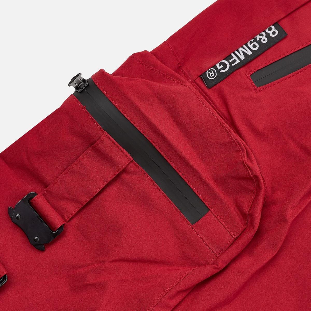 High-quality SHCOMPREDB Red/Black Combat Nylon Shorts for athletic activities