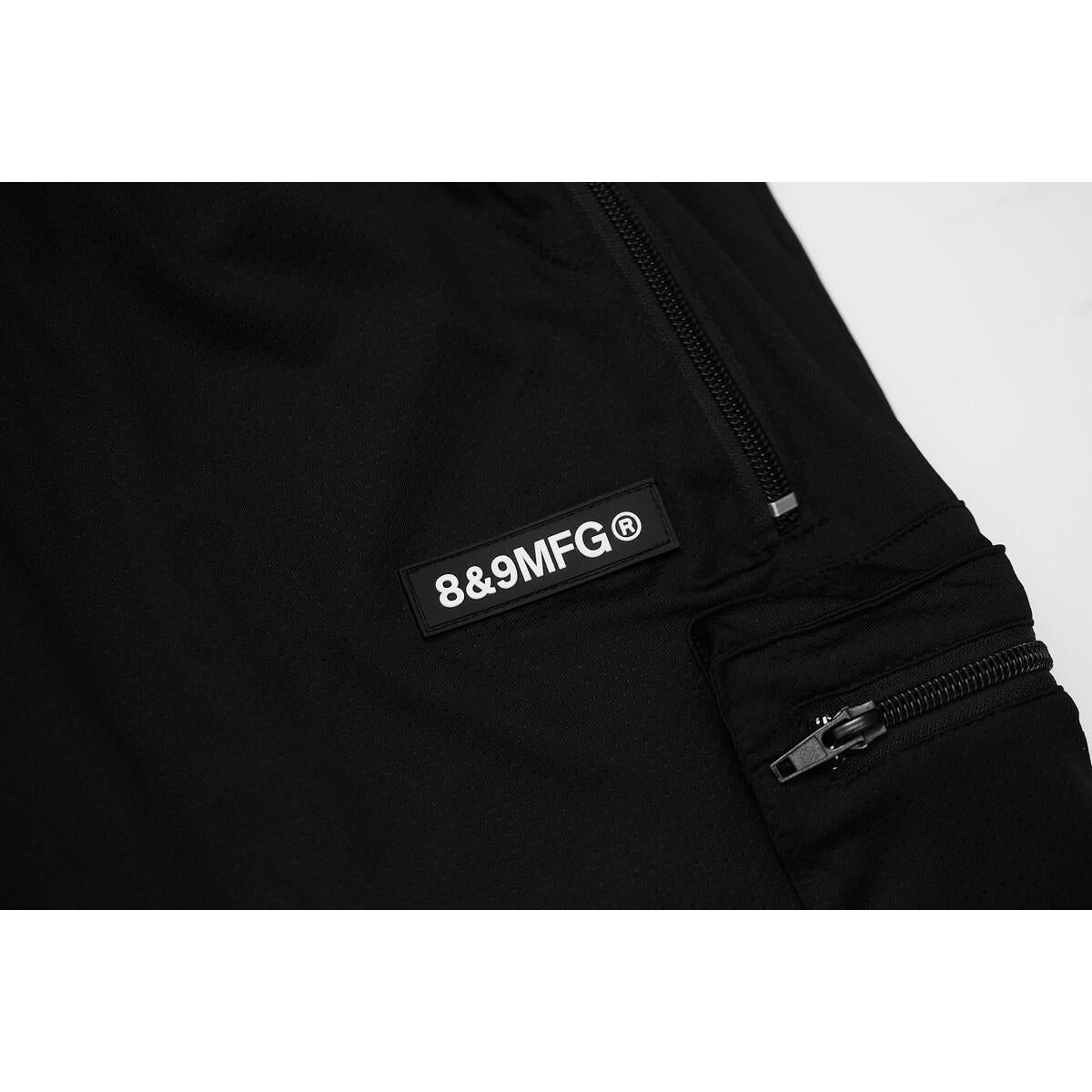 High-quality black cargo shorts by 8&9, ideal for everyday use
