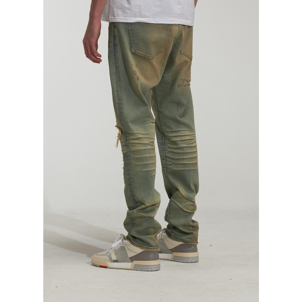 Embellish Criss Ripped Indigo Denim Jeans (EMBSPR223-115) with distressed detailing and trendy design