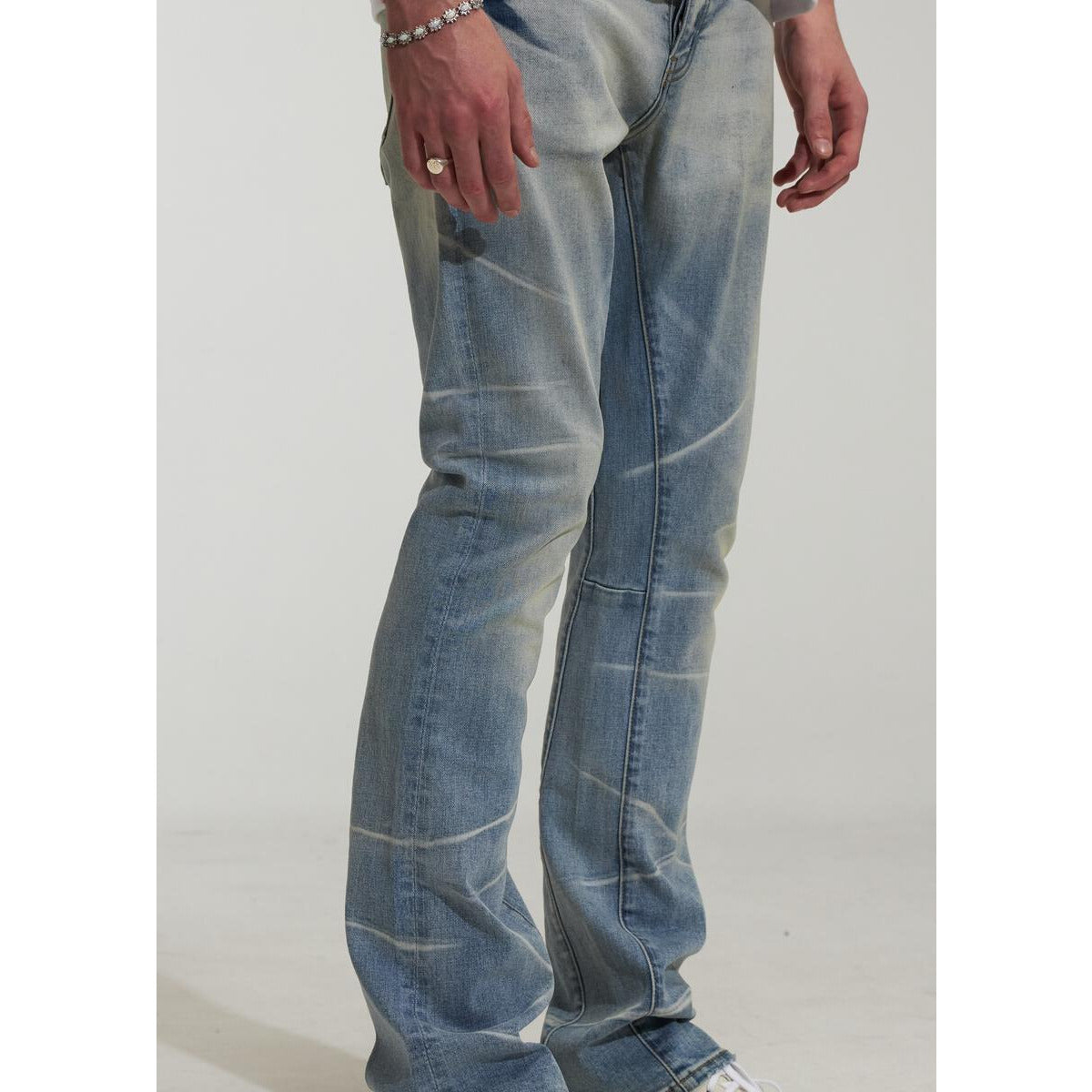 Close-up of EMBSPR223-102 Embellish RIC Tides Denim Jeans pocket detail