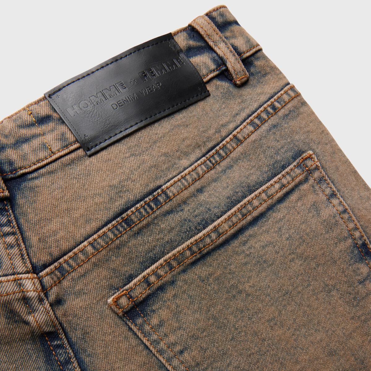 Stylish and comfortable Homme + Femme Twilight Mocha Denim Jeans for men and women