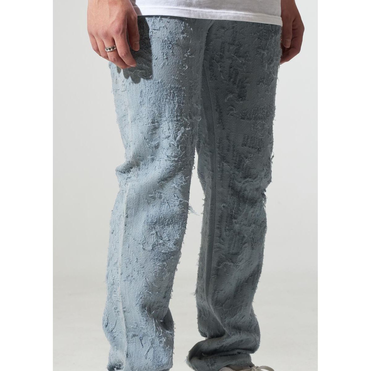 Crysp Denim Arctic Blue Distress Jeans, perfect for a relaxed yet trendy outfit
