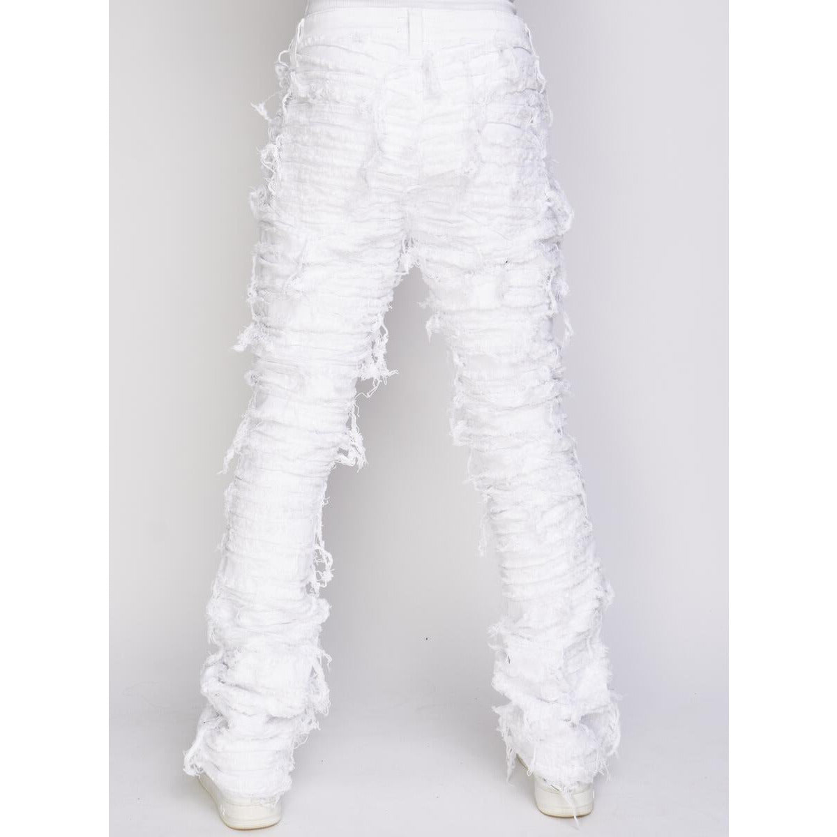 PLTKS White Trashed Distressed Stacked Flare (Debris501)