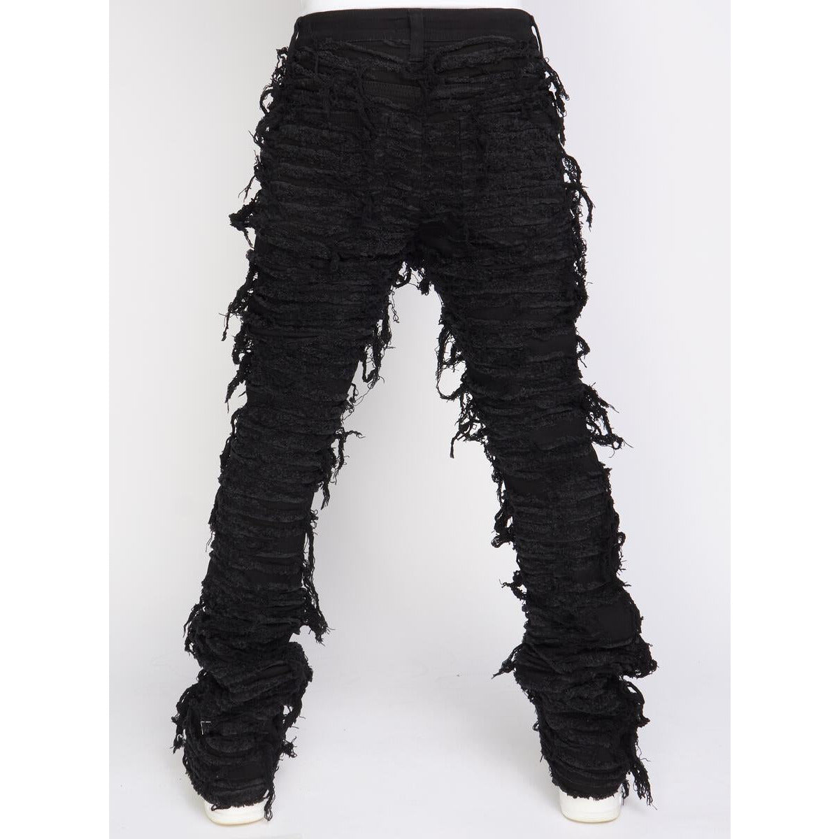 PLTKS Black Trashed Distressed Stacked Flare (Debris508)