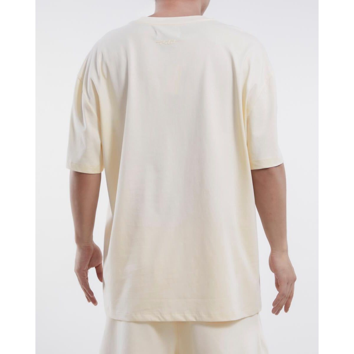 Pro Standard San Francisco 49ers Neutral Drop Shoulder Tee in Eggshell color, perfect for fans of the team, officially licensed NFL apparel