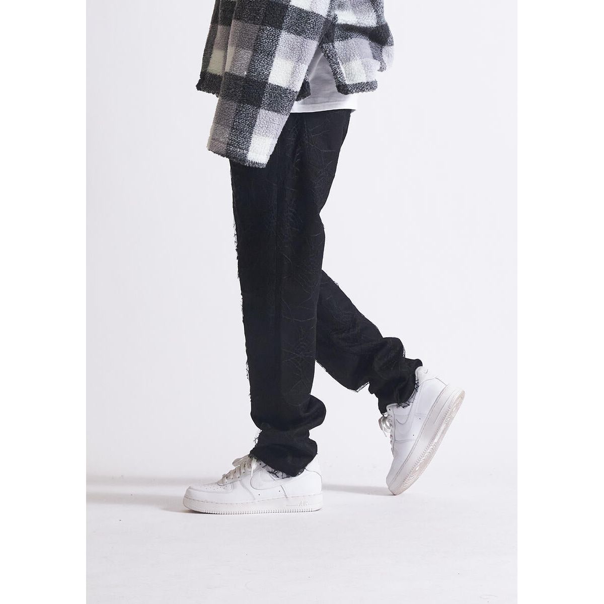 Embellish Parker Black Ripped Denim Jeans featuring a slim fit and faded wash