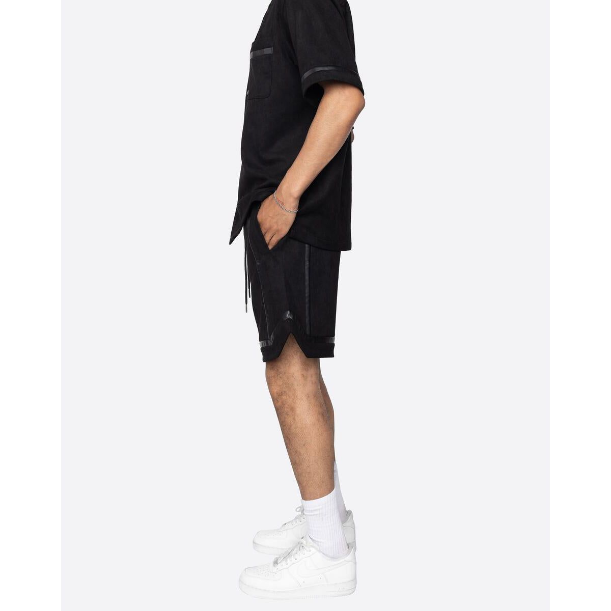 EPTM Delta Cargo Shorts in black, lifestyle shot, perfect for casual and athletic wear