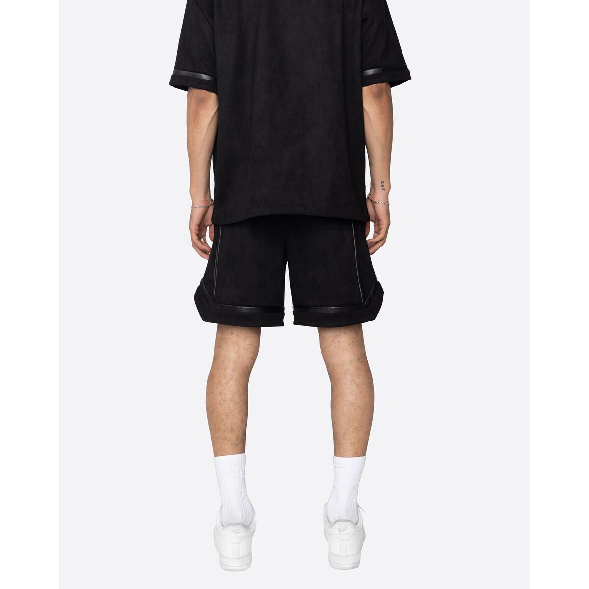 EPTM Delta Cargo Shorts in black, back view, featuring pockets and comfortable fit