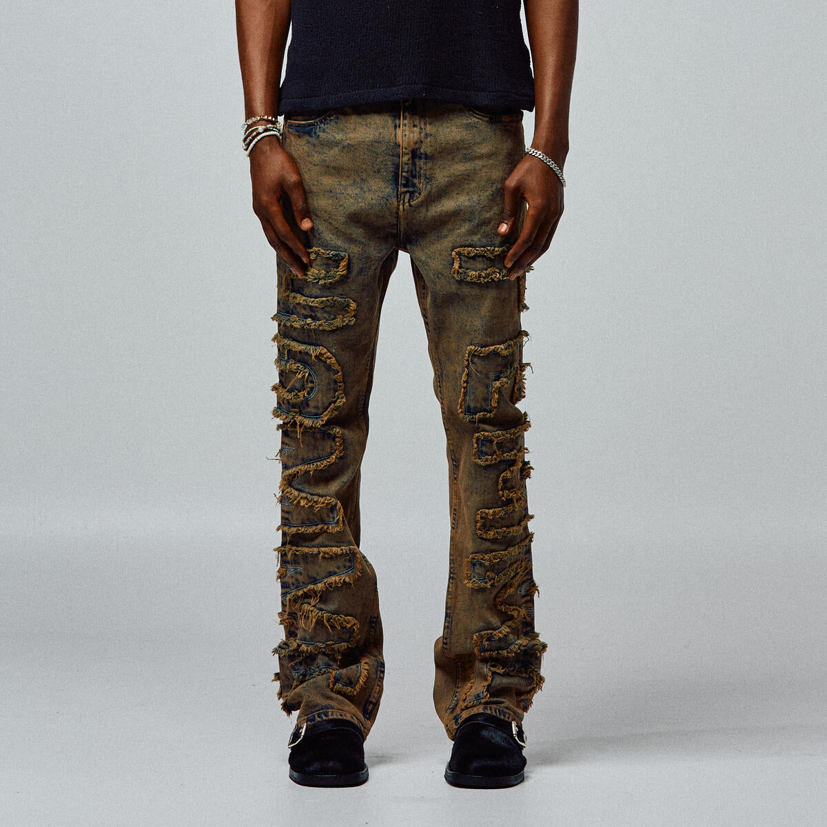 High-quality Homme + Femme Twilight Mocha Denim Jeans in a stylish, versatile mocha color