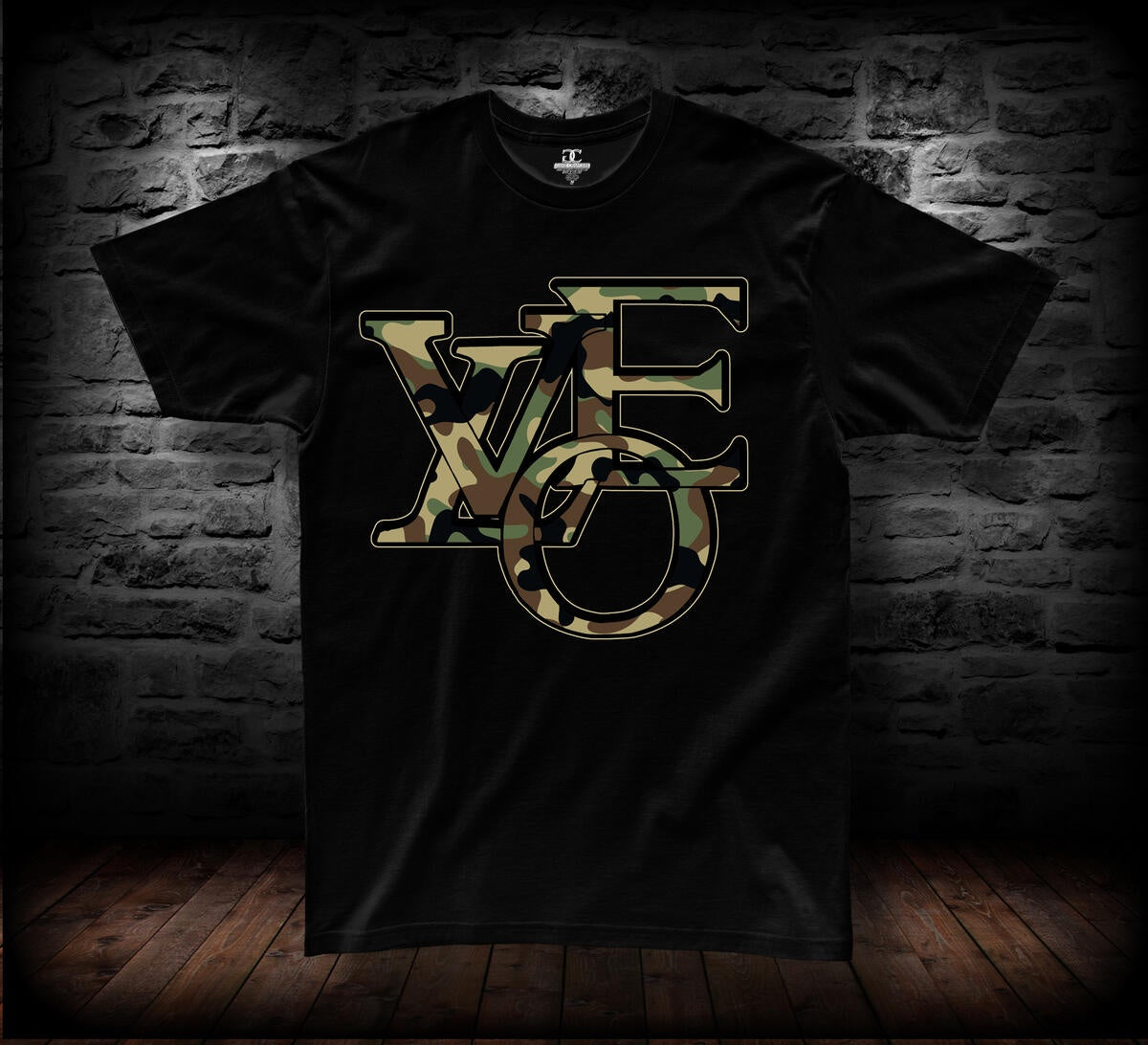 Game Changers Love Camo Black Tee, a stylish and comfortable t-shirt featuring a unique camo design in black