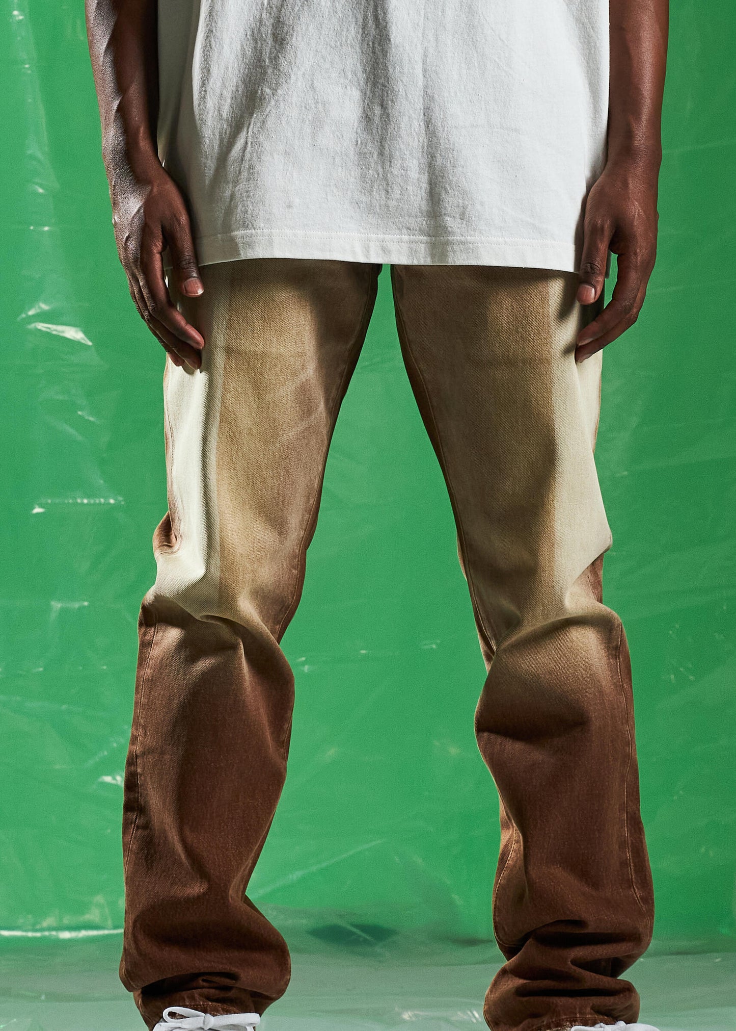 Embellish Saddle Tabacco Wash Denim Jeans (EMBSPR24-042) featuring a classic 5-pocket design