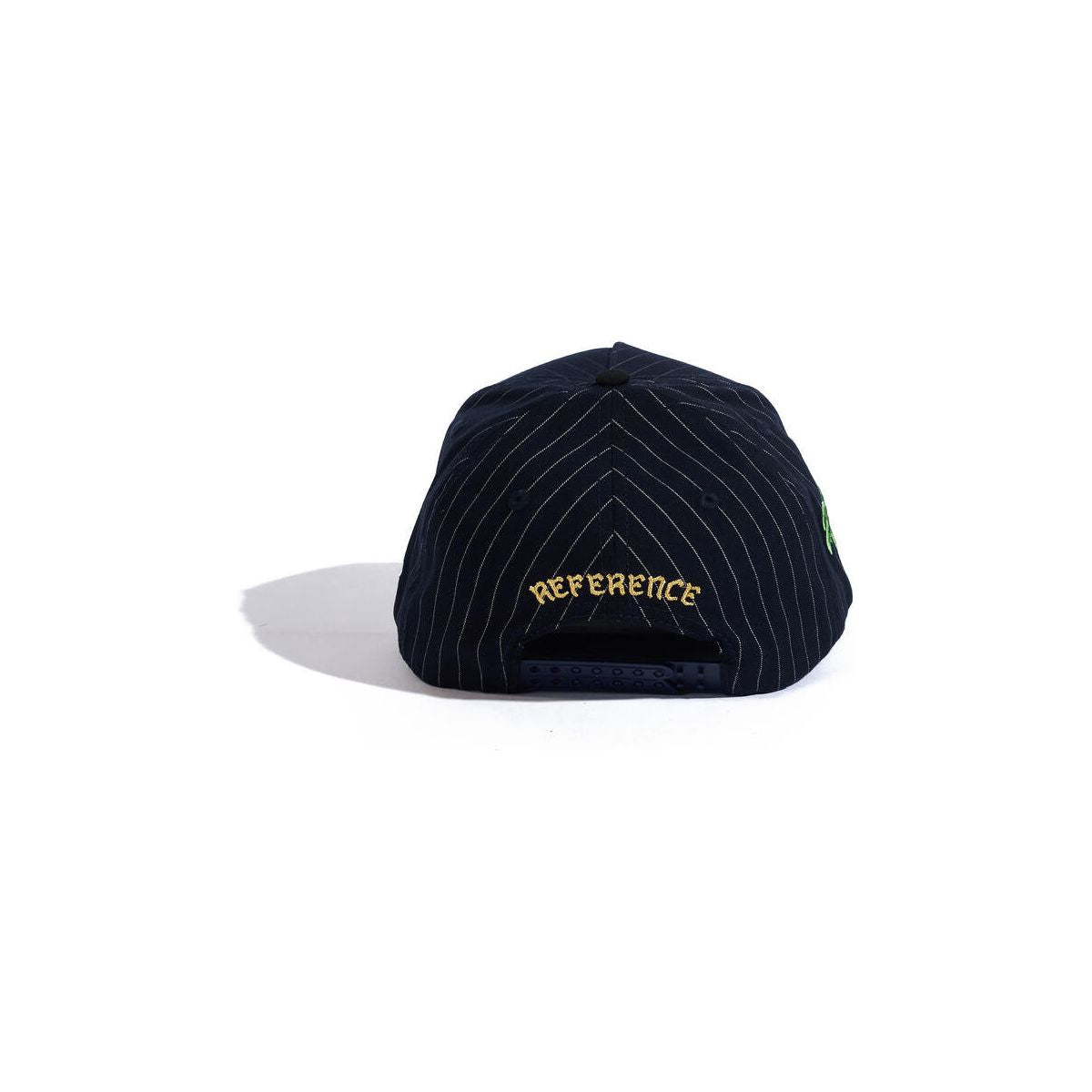 Reference Paradise LA pinstripe snapback hat in navy color