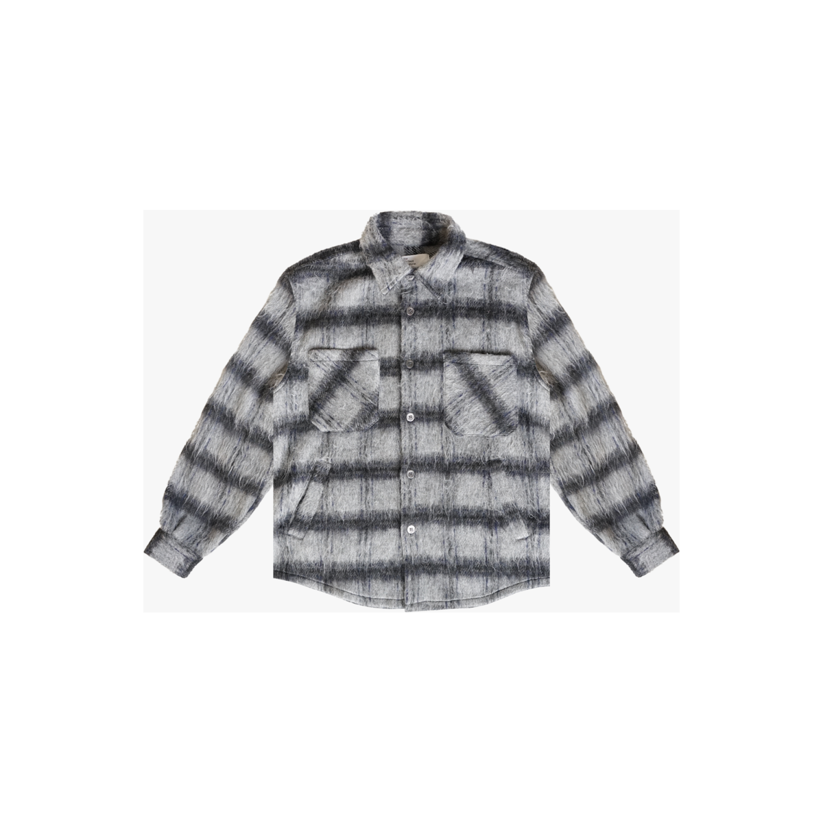 EPTM Side Slit Flannel Button Up - Charcoal (EP10948)