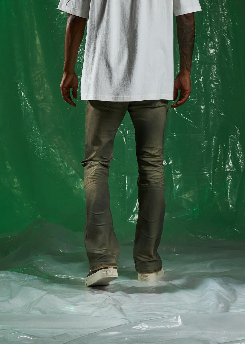 Embellish RIC Sand Blue Denim Jeans (EMBSPR224-038) with distressed details and tapered fit for a stylish look