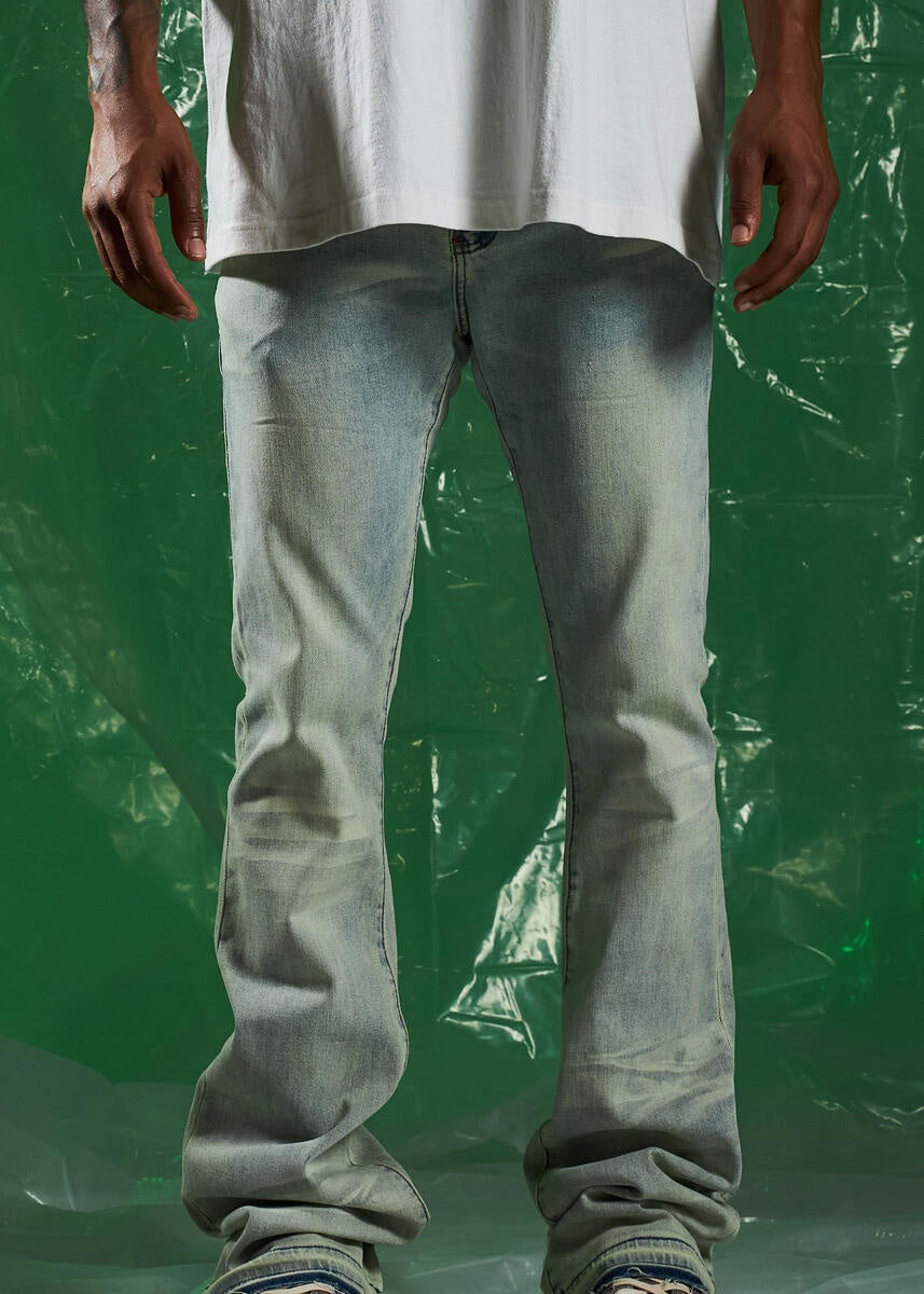 Embellish RIC Light Blue Denim Jeans (EMBSPR224-037) with distressed detailing and a relaxed fit