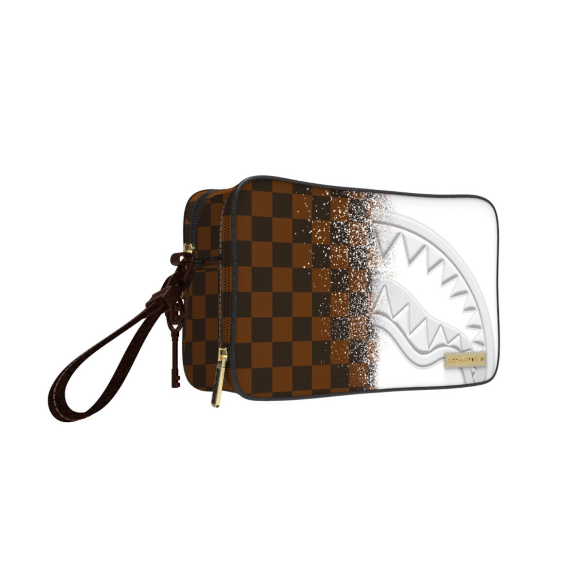 Black and white Shark Spritz Toiletry Brick (B6612) by Sprayground