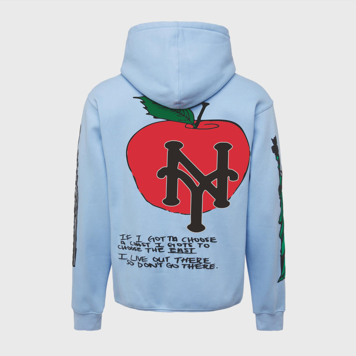 Sky blue Homme + Femme Cali to NYC Hoodie featuring a comfortable fit and stylish design (HFAW202162-4)