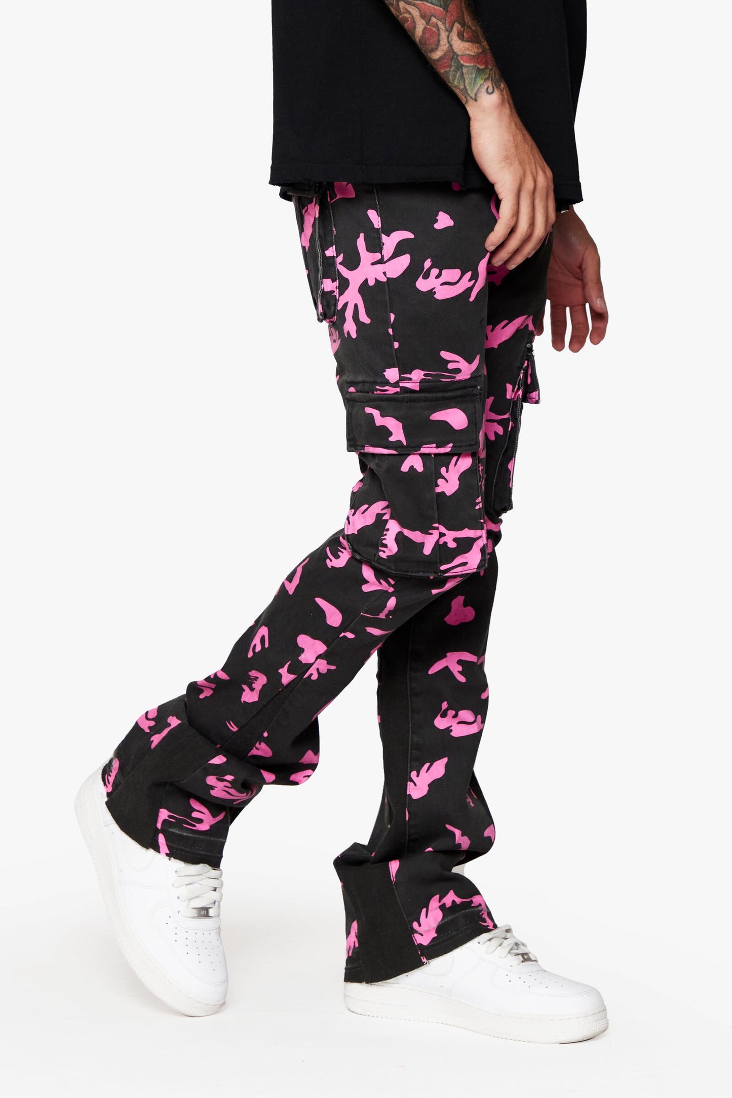 Valabasas Commander Rose Shadow Stacked Flare Jeans in a stylish and flattering silhouette with a unique stacked design