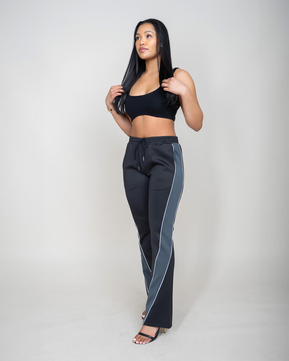 High-quality EPTM Twisted Track Pants in Black, featuring unique twisted seam details and comfortable fit (EP11378)