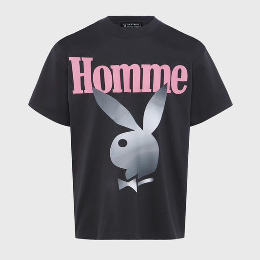 Homme + Femme "Twisted Bunny" Tee - Washed Black