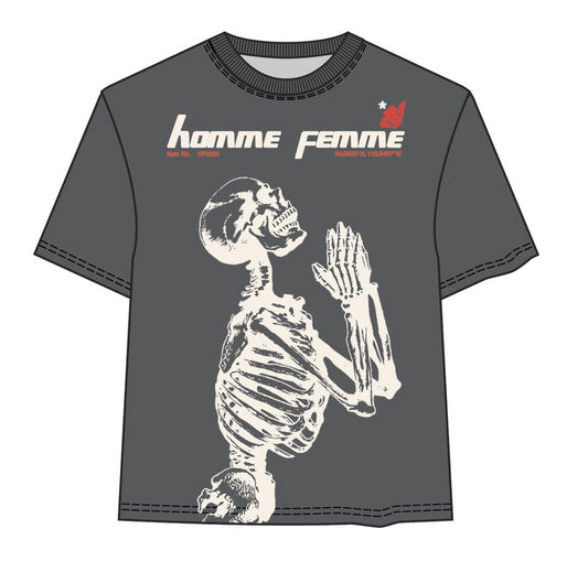 Homme + Femme "Skeleton" Tee - Black/Cream
