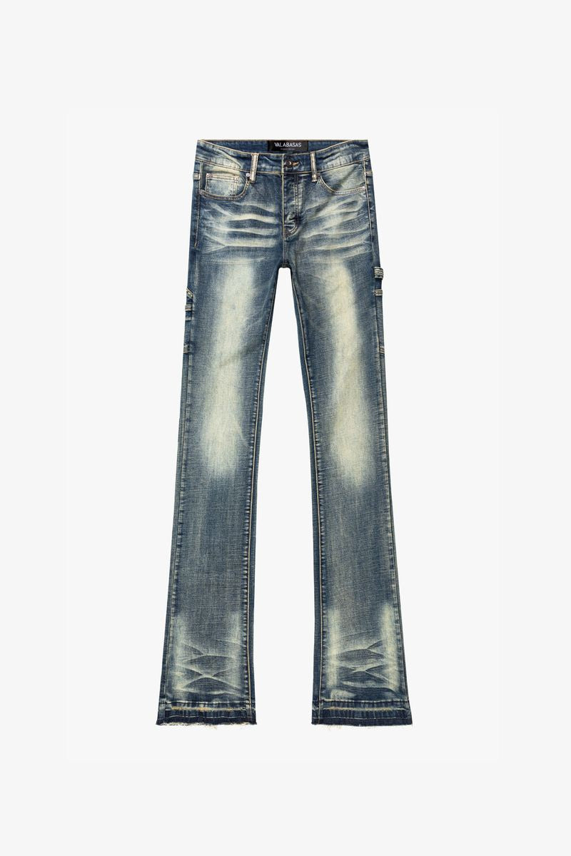 Vintage Wash Super Stacked Flare Denim Jeans – Fresh Society