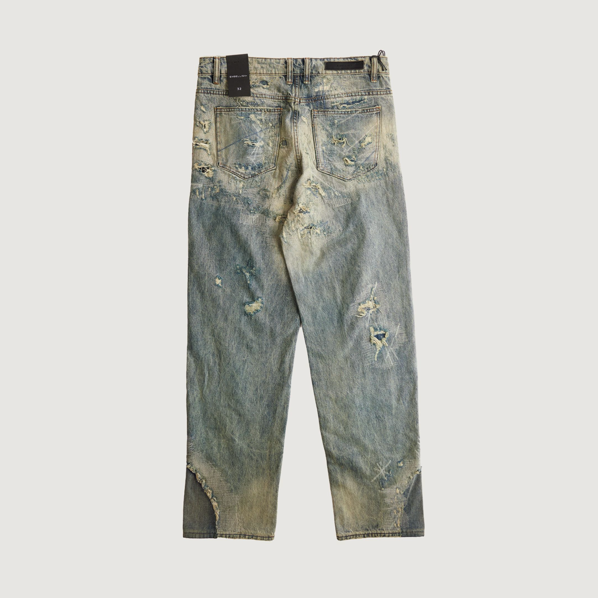 High-quality Embellish Soho Dawn Wash Denim Jeans (EMBF24-014) featuring a slim fit and light wash design