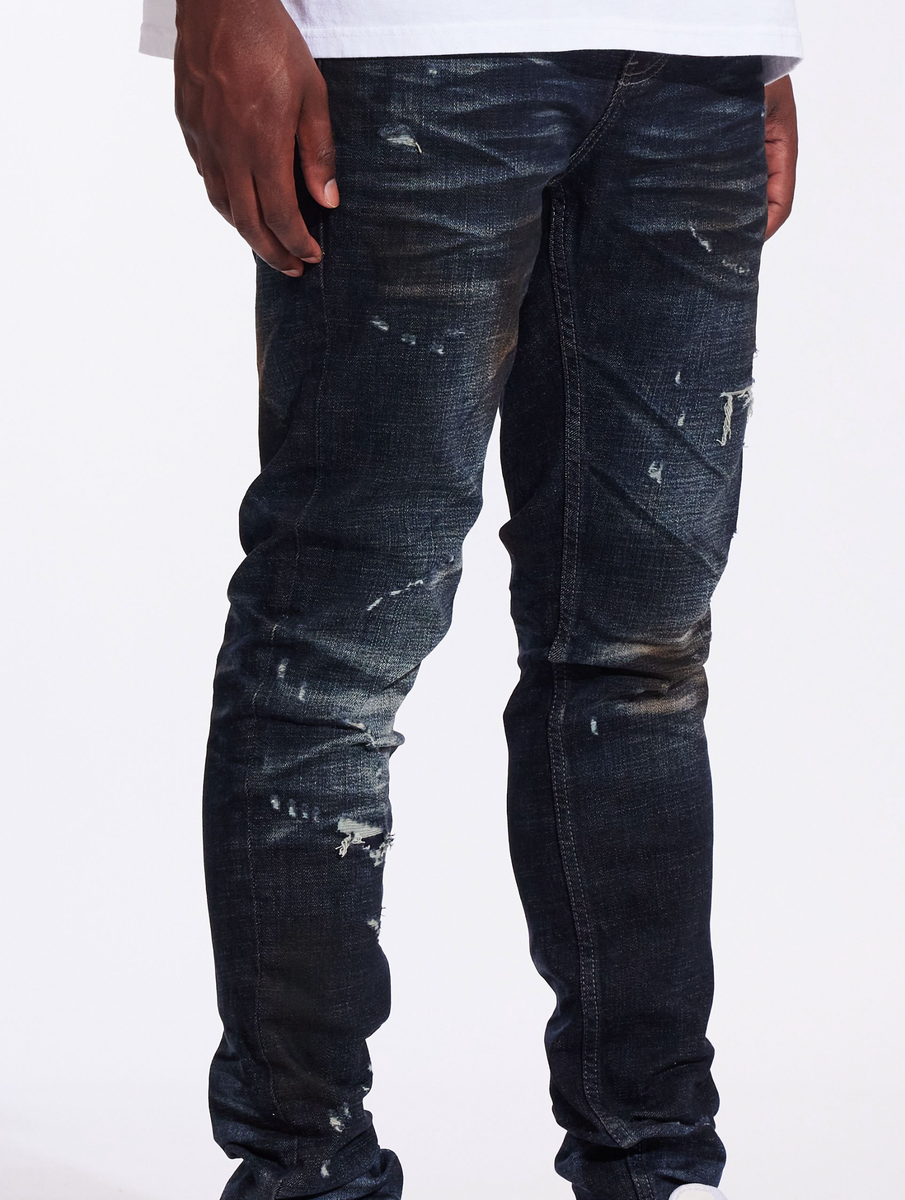 High-quality CRYF24-122 Crysp Denim Atlantic Deep Indigo Denim Jeans for men