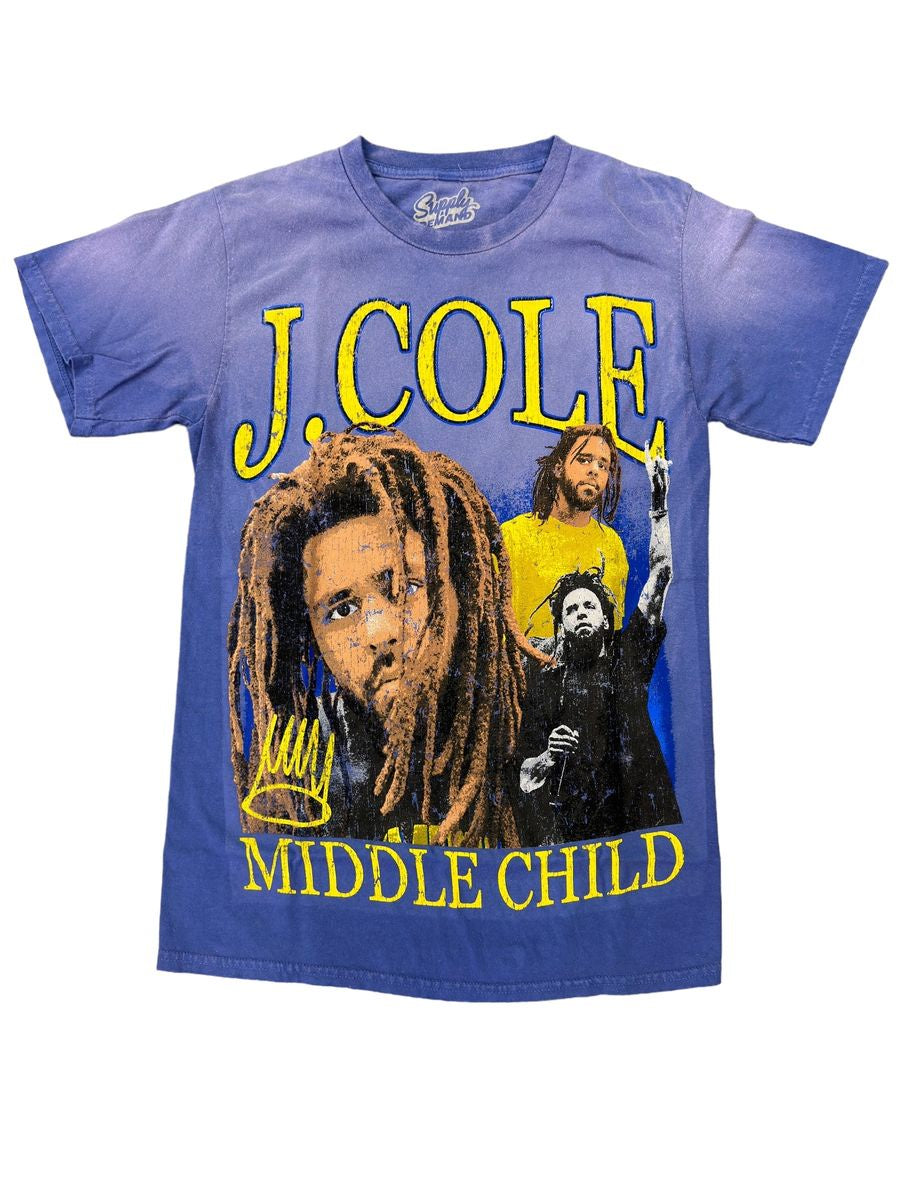 SupplyXDemandCO JCole Middle Child Tee in Blue, a stylish and comfortable t-shirt featuring a unique design inspired by JCole's hit song 'Middle Child'
