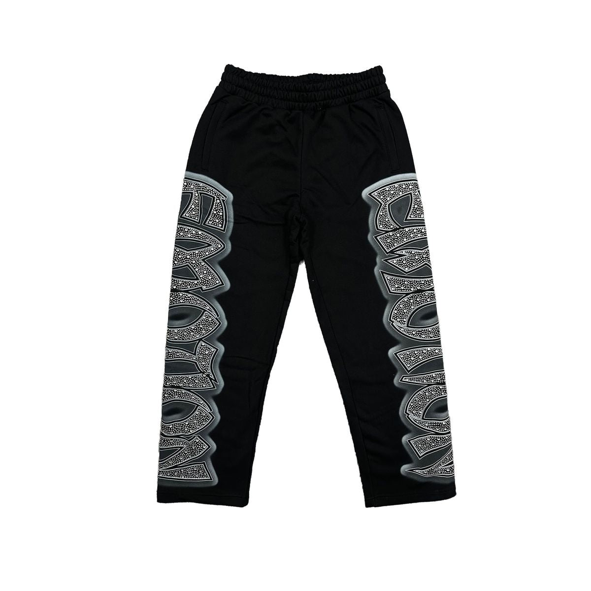 Mixed Emotion "Midnight" Black Rhinestone Sweatpants