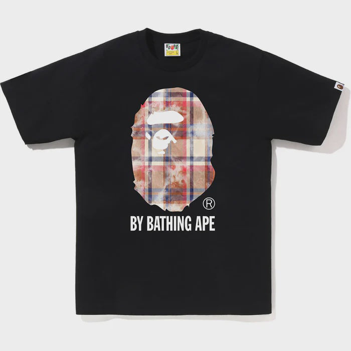 Black BAPE Bleached Check By Bathing Ape Tee with unique design