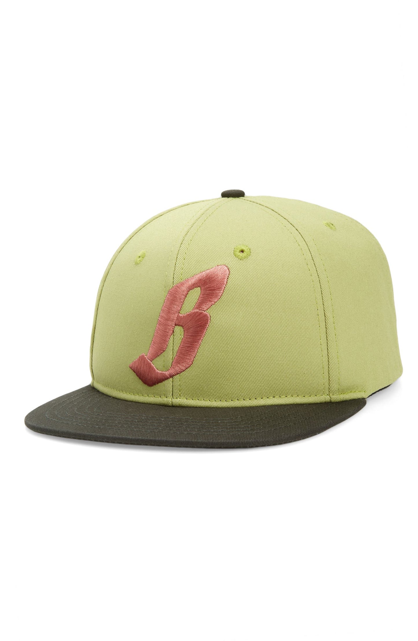 Black BBC Leek Green BB Flying B Snapback Hat with adjustable strap