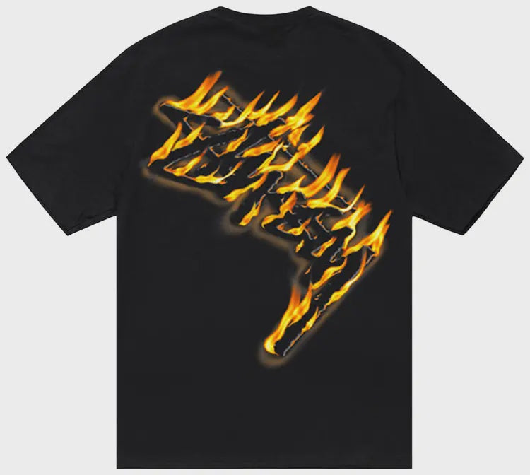 Stussy Burning Stock Tee - Black