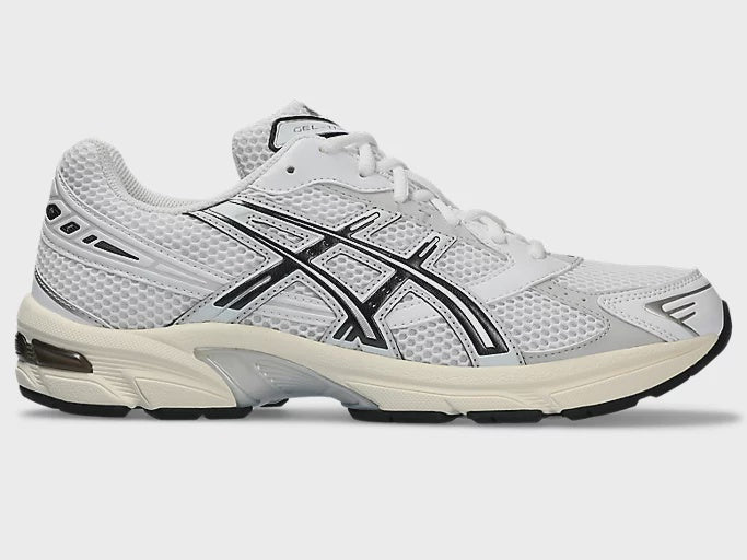 ASICS Gel-1130 running shoe in white and cloud grey colorway for men