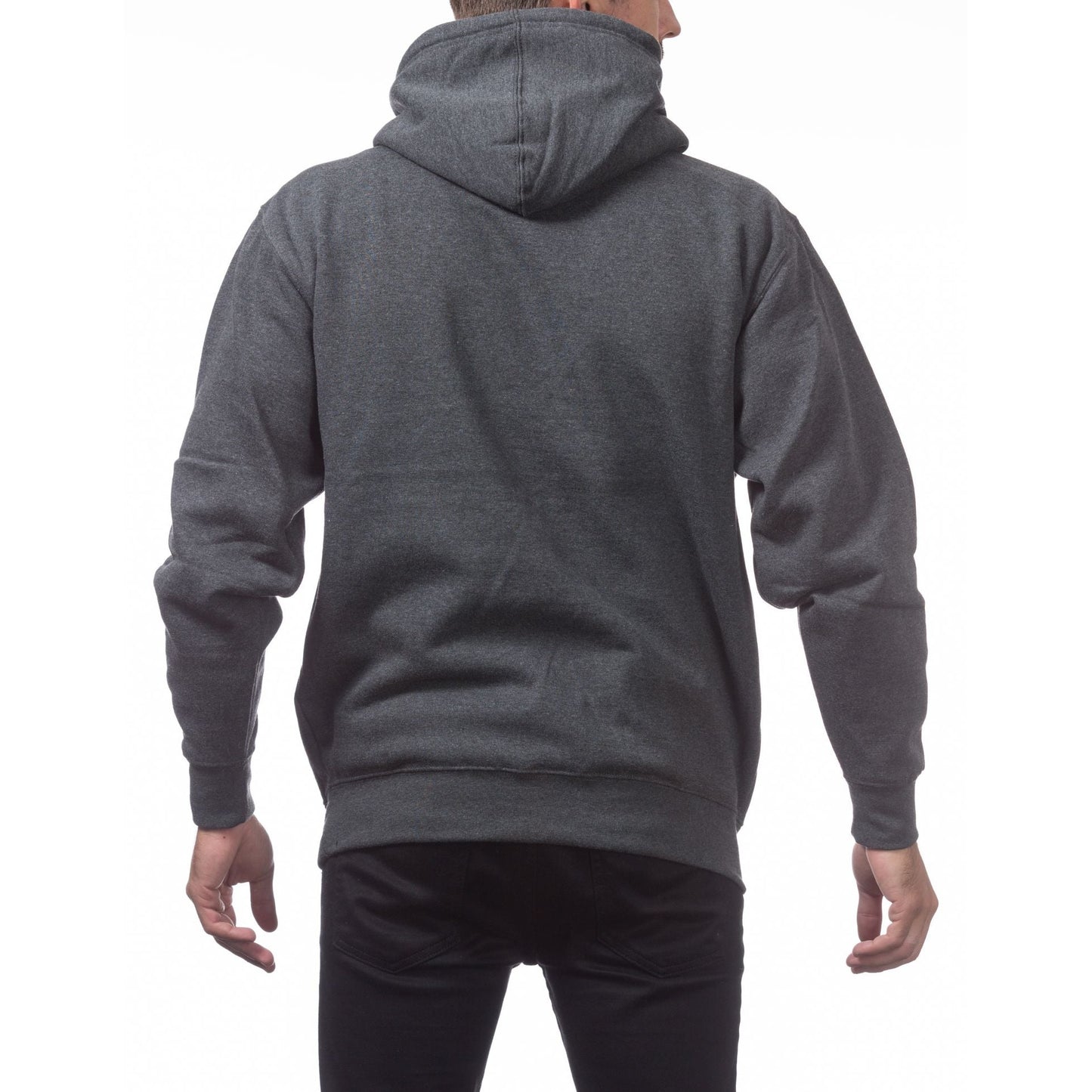 Pro Club Pull Over Hoodie Heavyweight with Double-Lined Hood and Kangaroo Pocket in Black
