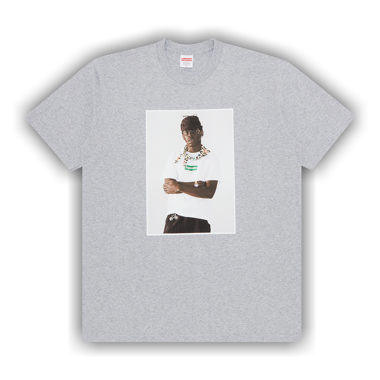 Supreme Tyler The Creator Tee in Heather Grey, part of Fall/Winter 24 collection, on a white background