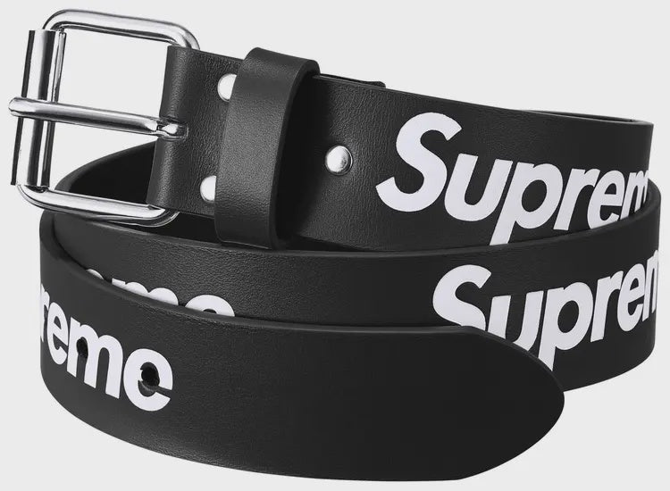 Supreme Repeat Leather Belt - Black (FW25)