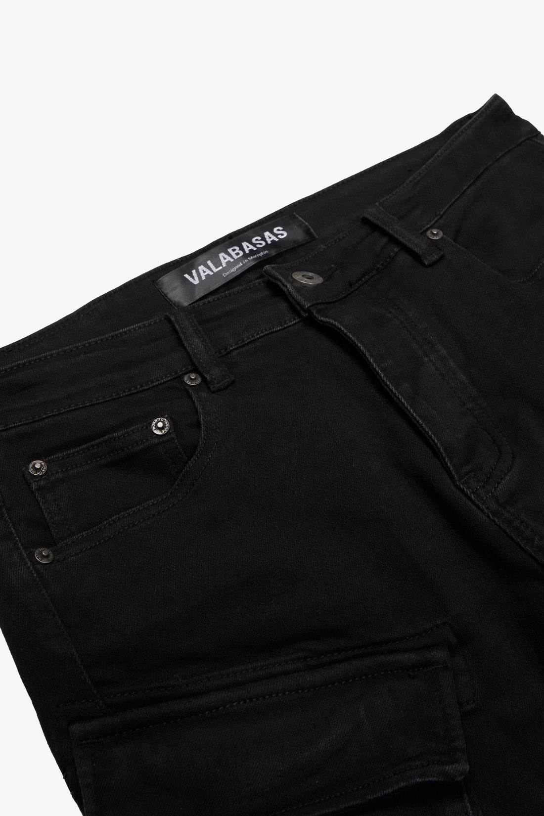 Valabasas Pinnacle Black Wash Stacked Flare Jeans - trendy, high-quality denim