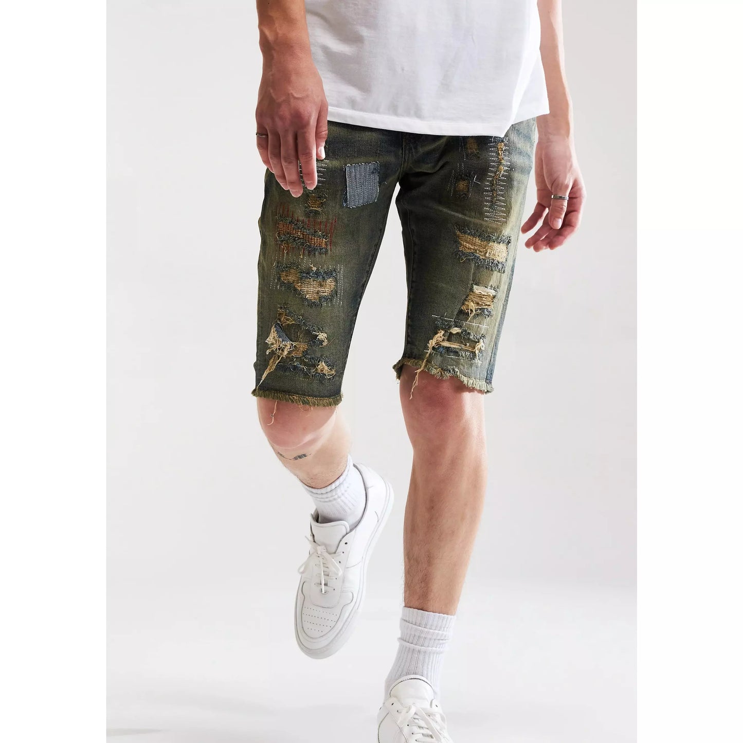 Embellish Sand Wash Jett Shorts available in sizes 28-36 for men's fashion