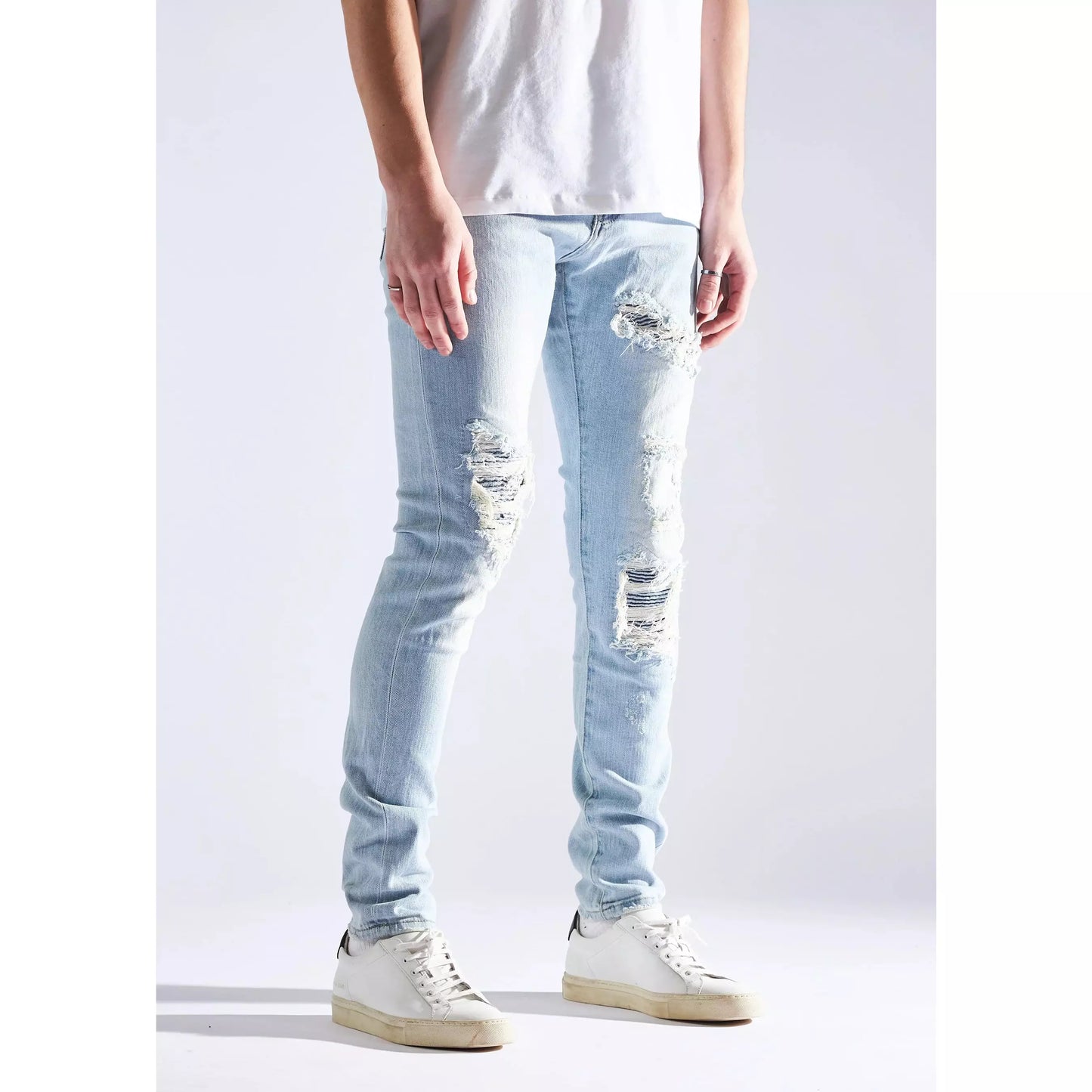 Embellish Cronen Rip & Repair Denim Jeans with Distressed Details