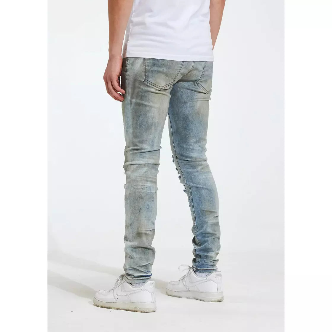 Cool Crysp Denim Atlantic Light Blue Jeans with Worn-in Style