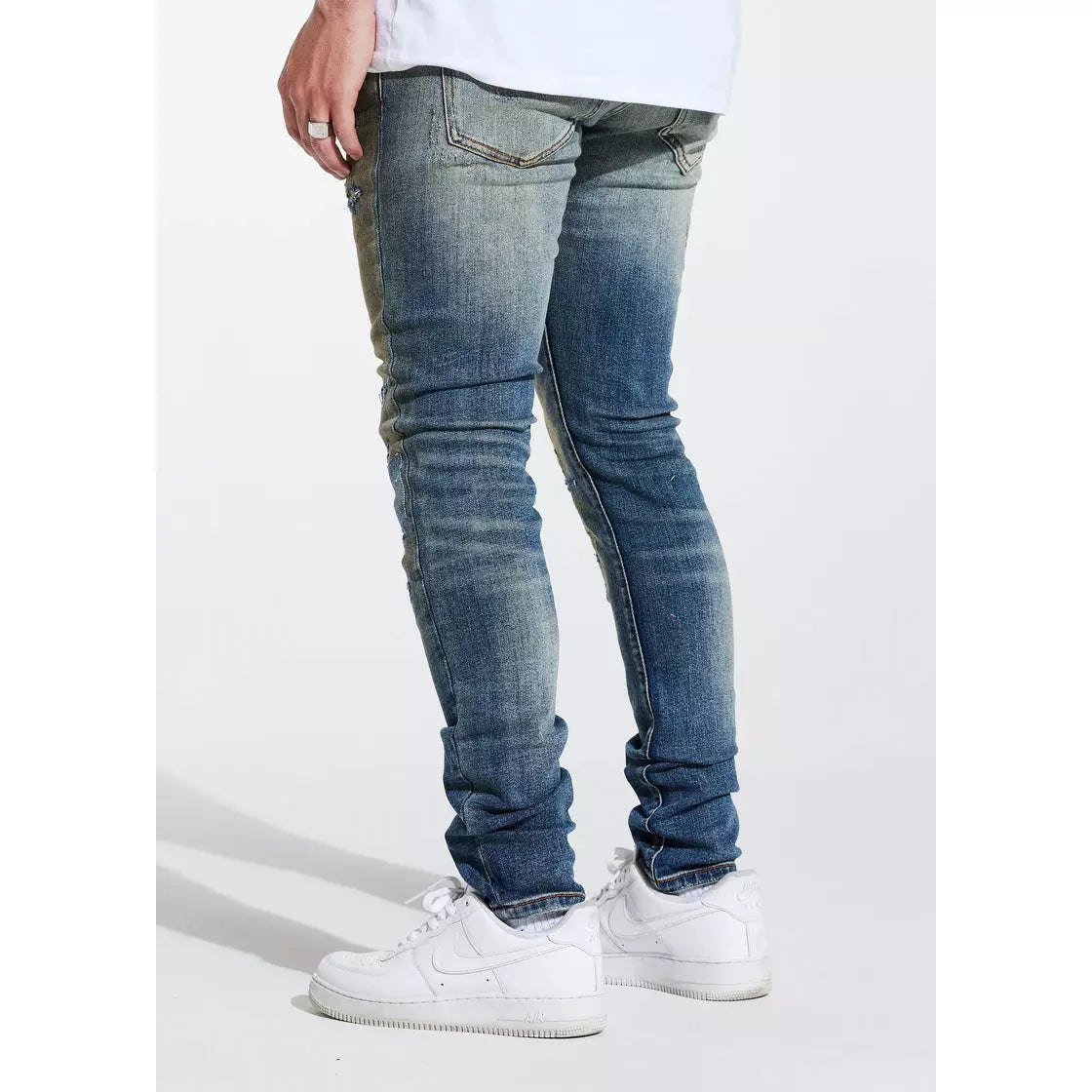 Crysp Denim Indigo Sand Atlantic Denim Jeans (CRYSPSP221-121) featuring a classic five-pocket design and button-fly closure