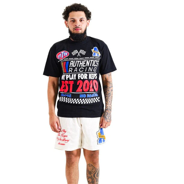 Authentics All Gas Tee - Black featuring a sleek and stylish design with bold lettering on the front