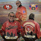 Jeff Hamilton San Francisco 49ers 5X Champions Vegan Leather Jacket - Red/Black