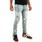 PREME Grey Ripped Denim Jeans (PR-WB-1213)