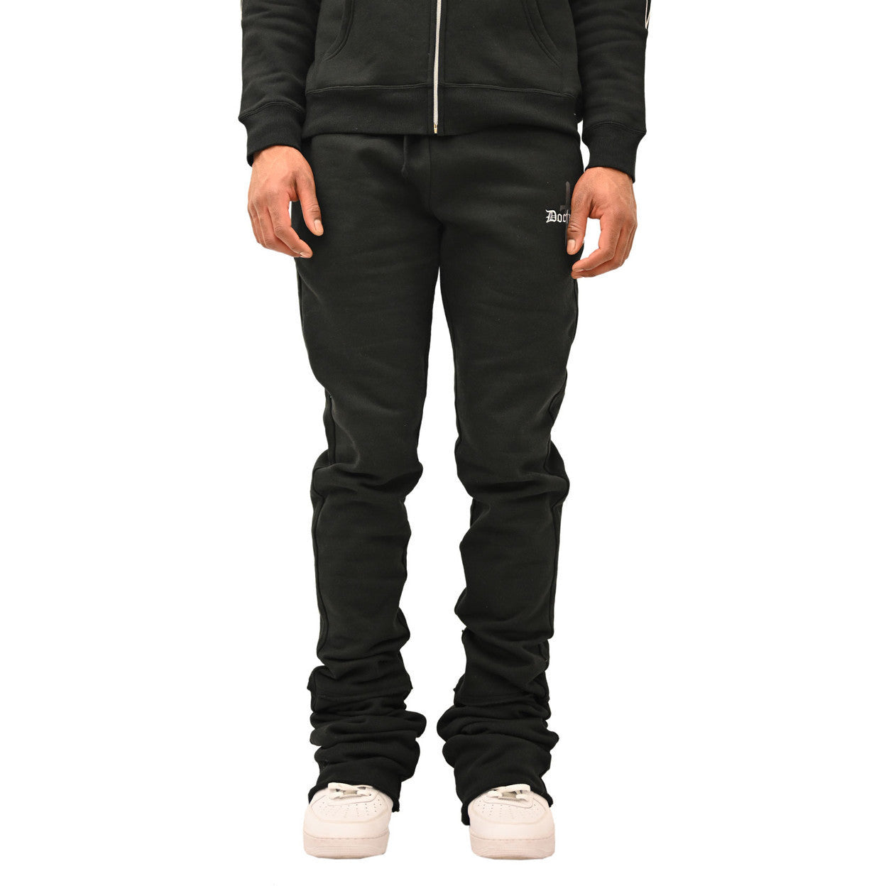 Doctrine Dagger Stacked Joggers - Black