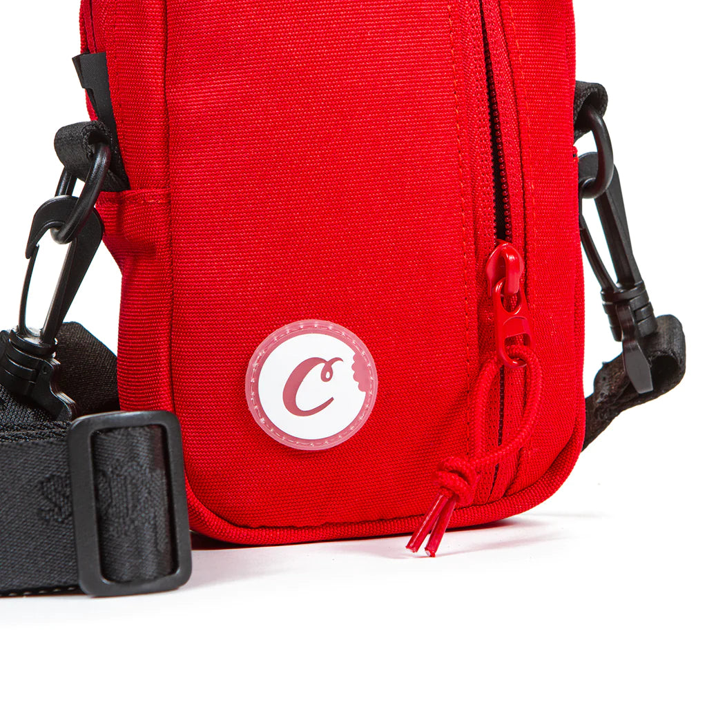 Stylish Cookies Core Red Shoulder Bag featuring multiple pockets and a spacious interior